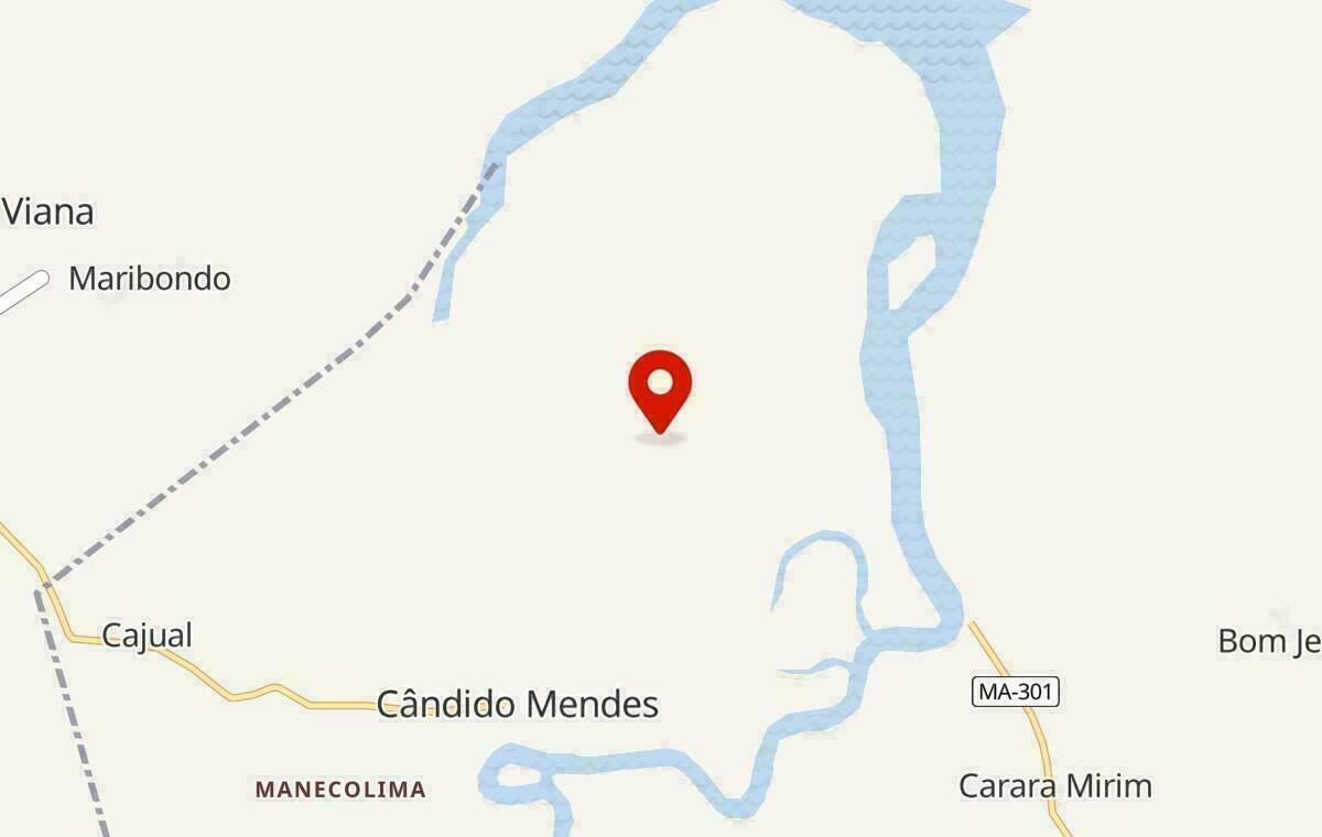 Mapa de Cândido Mendes no Maranhão