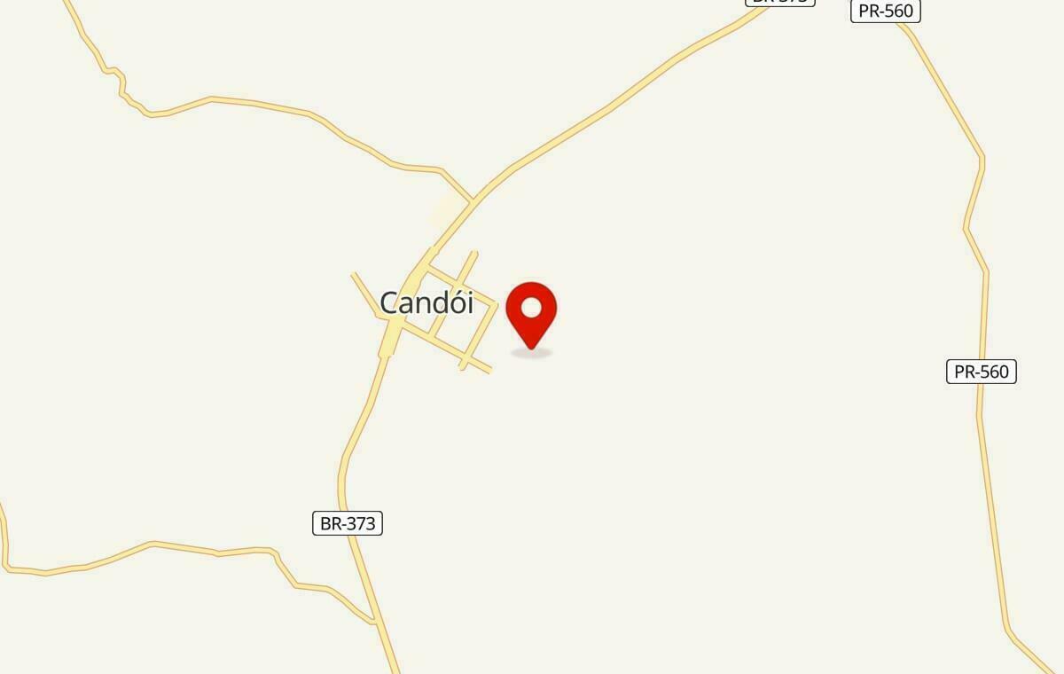 Mapa de Candói no Paraná