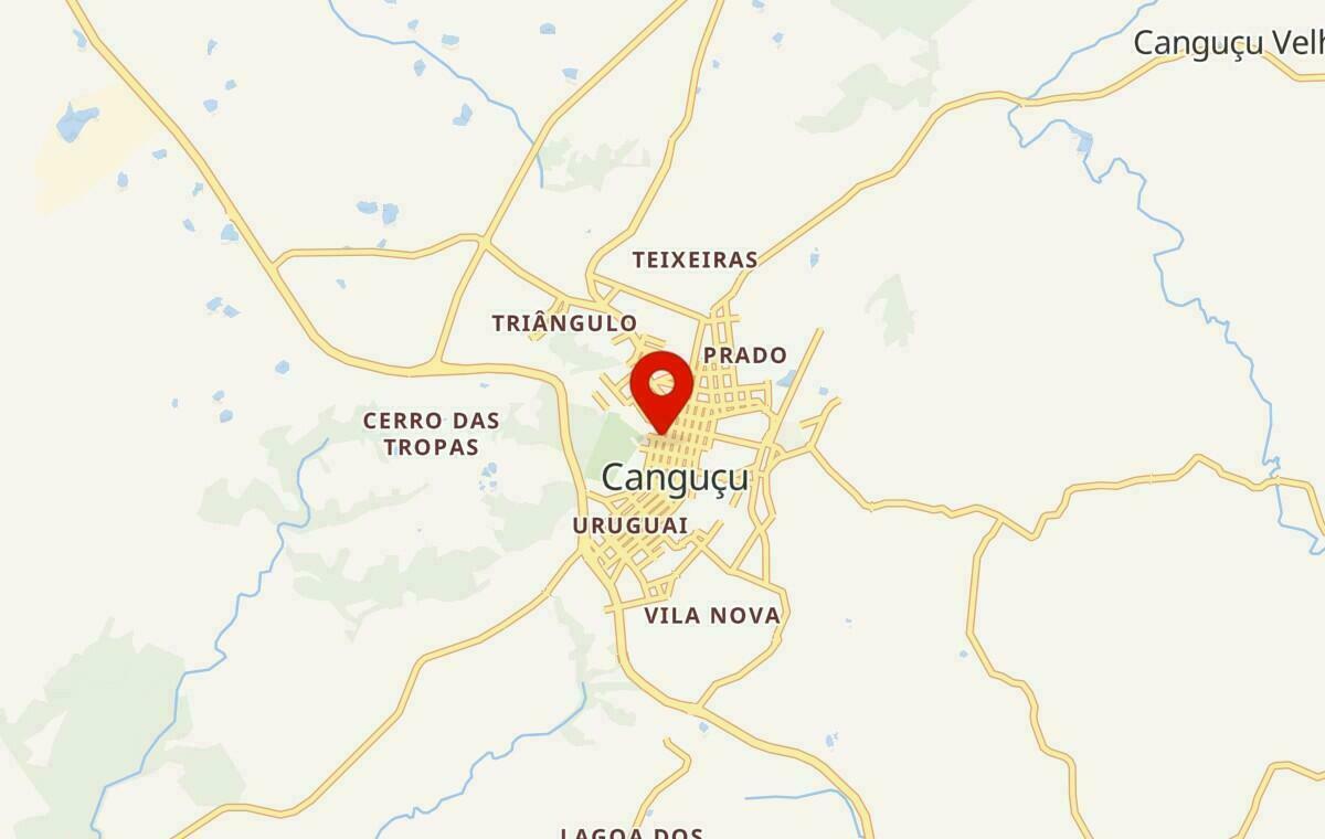 Mapa de Canguçu no Rio Grande do Sul