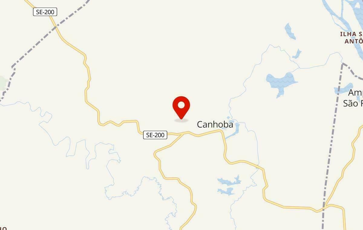 Mapa de Canhoba em Sergipe