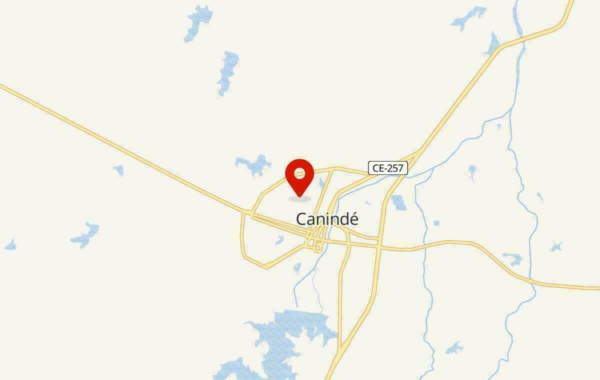 Mapa de Canindé no Ceará
