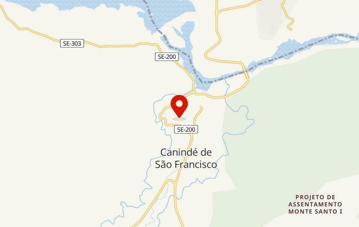 Mapa de Canindé de São Francisco em Sergipe