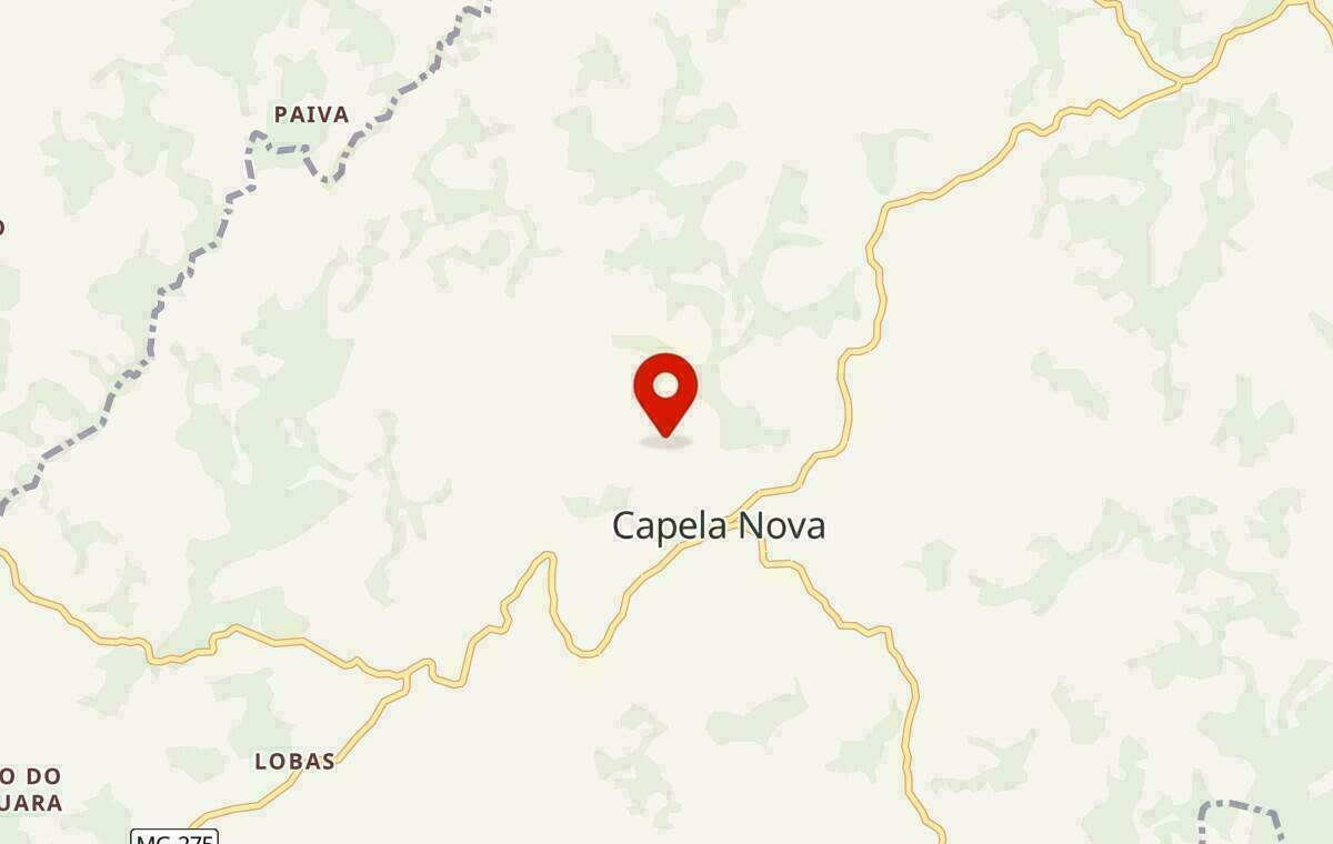 Mapa de Capela Nova em Minas Gerais