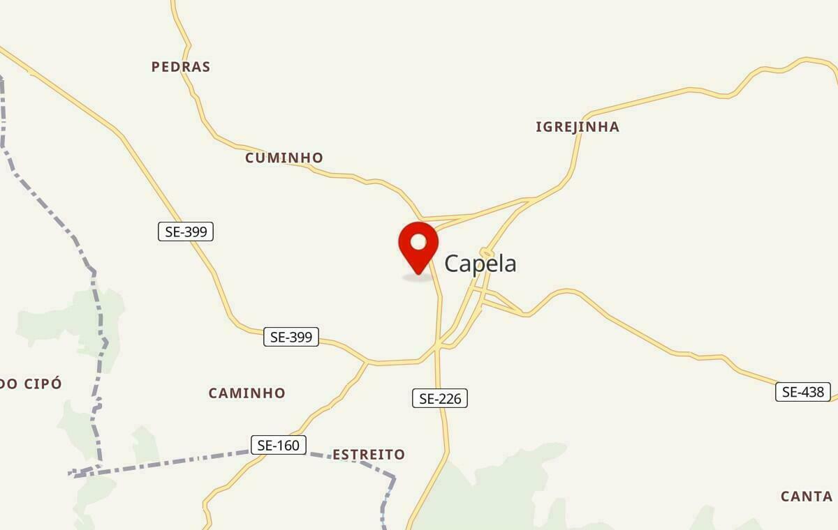 Mapa de Capela em Sergipe