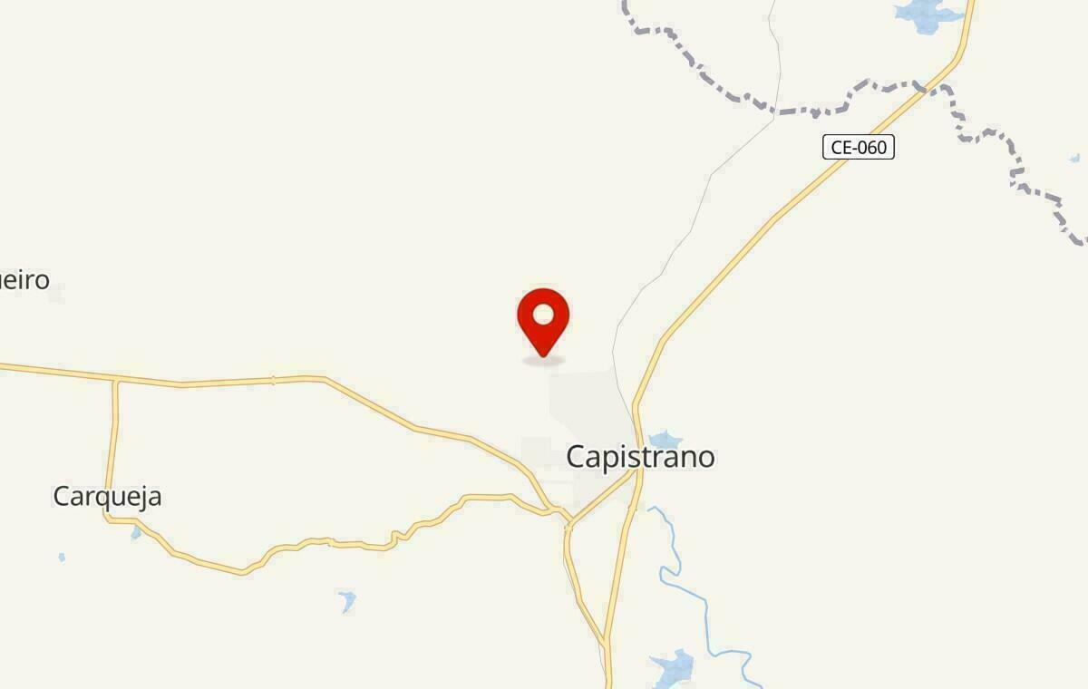 Mapa de Capistrano no Ceará