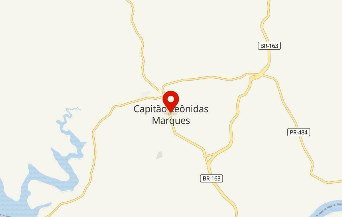 Mapa de Capitão Leônidas Marques no Paraná