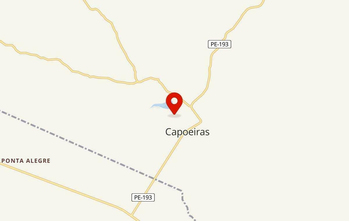 Mapa de Capoeiras em Pernambuco