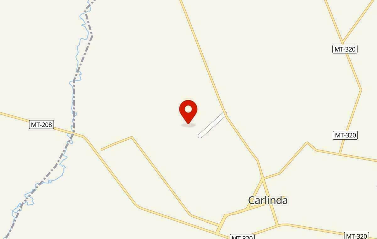 Mapa de Carlinda no Mato Grosso