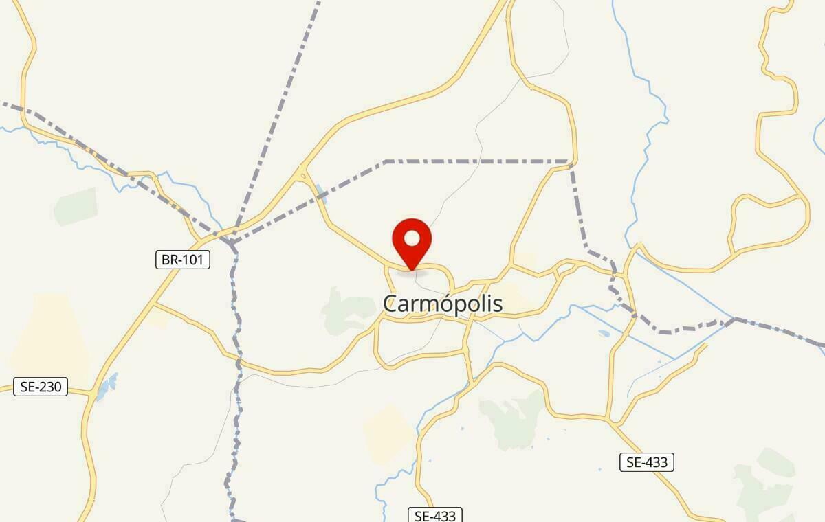 Mapa de Carmópolis em Sergipe