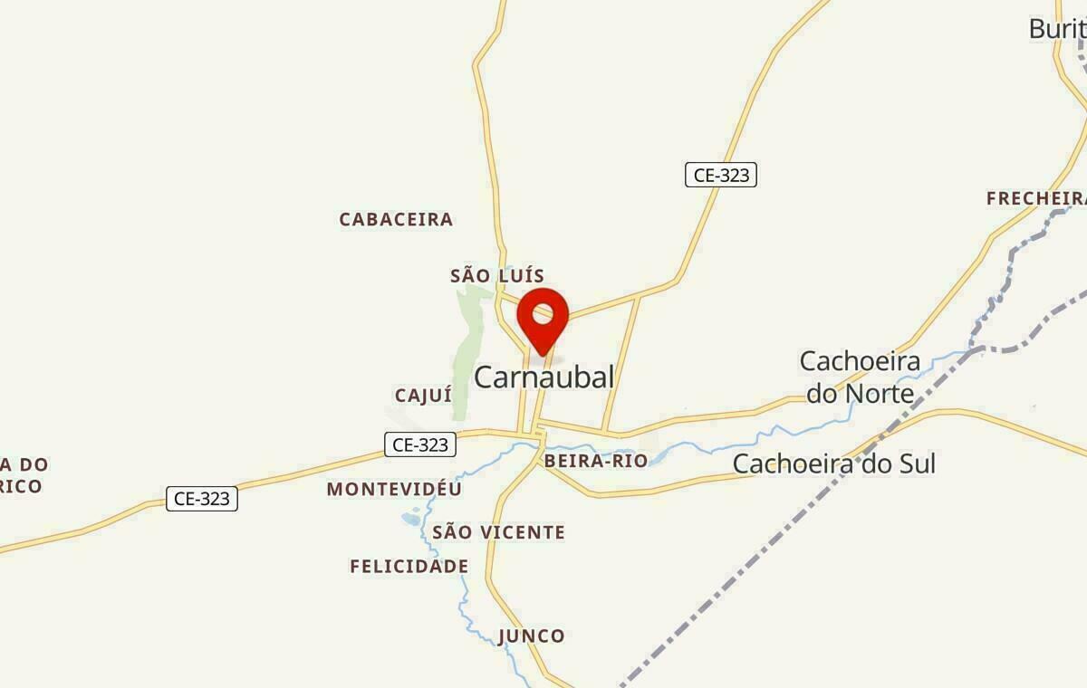 Mapa de Carnaubal no Ceará