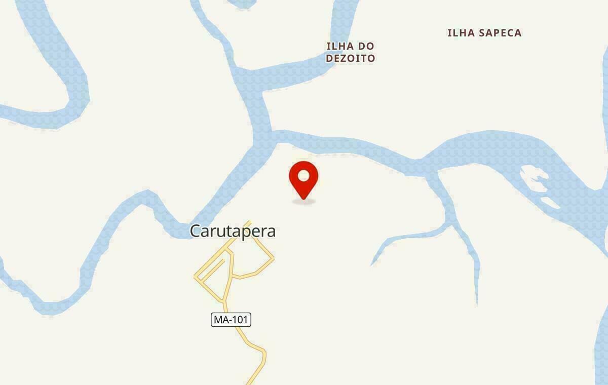 Mapa de Carutapera no Maranhão
