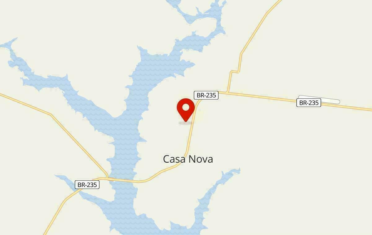 Mapa de Casa Nova na Bahia