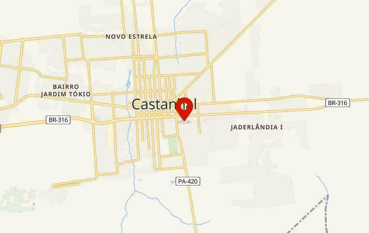 Mapa de Castanhal no Pará