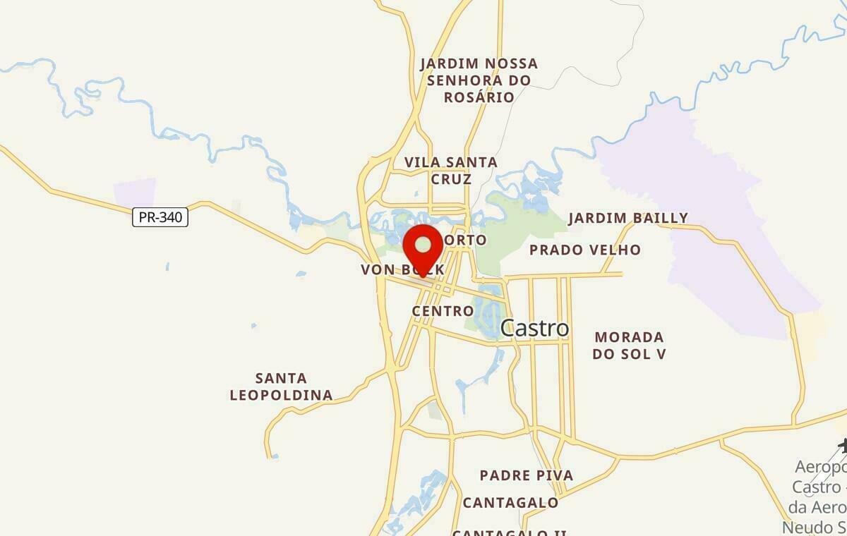 Mapa de Castro no Paraná