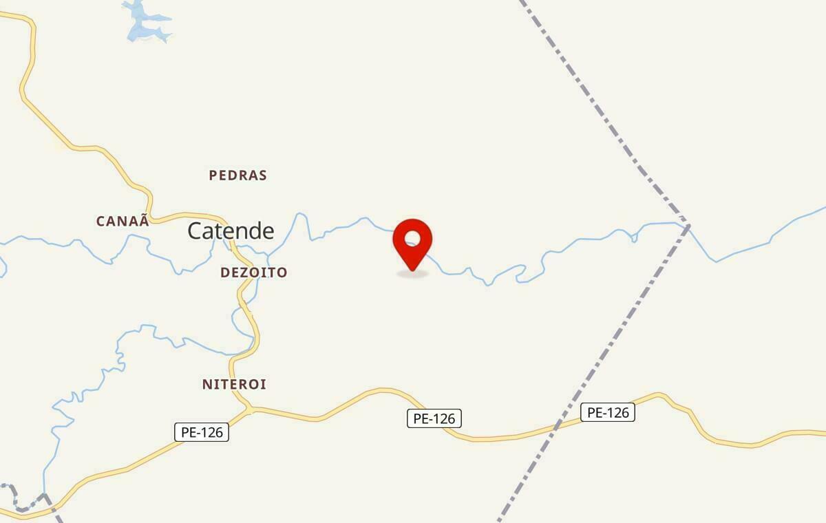 Mapa de Catende em Pernambuco