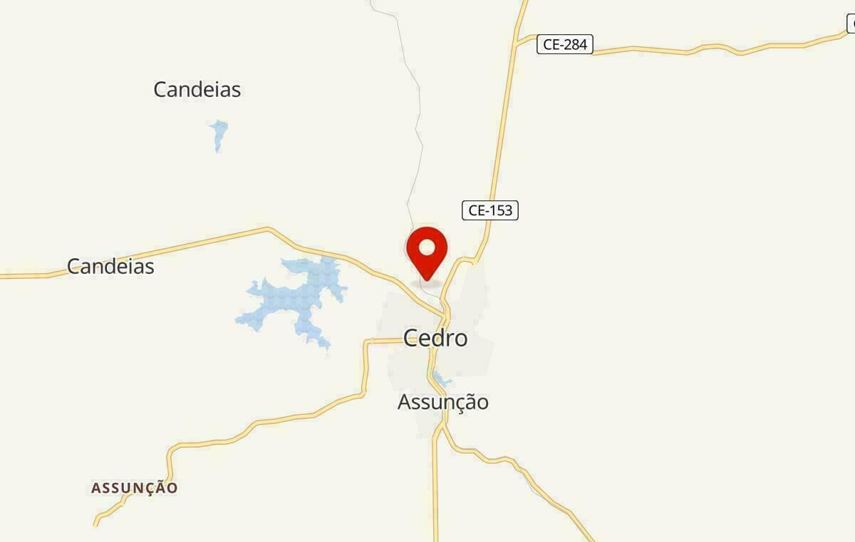 Mapa de Cedro no Ceará