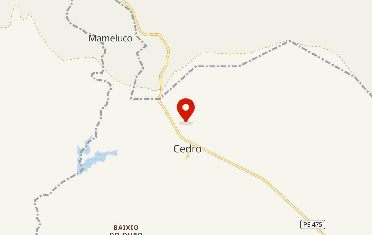 Mapa de Cedro em Pernambuco