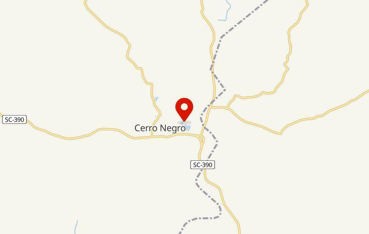 Mapa de Cerro Negro em Santa Catarina