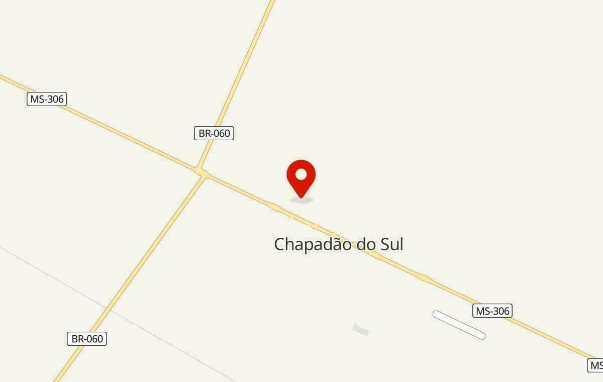 Mapa de Chapadão do Sul no Mato Grosso do Sul