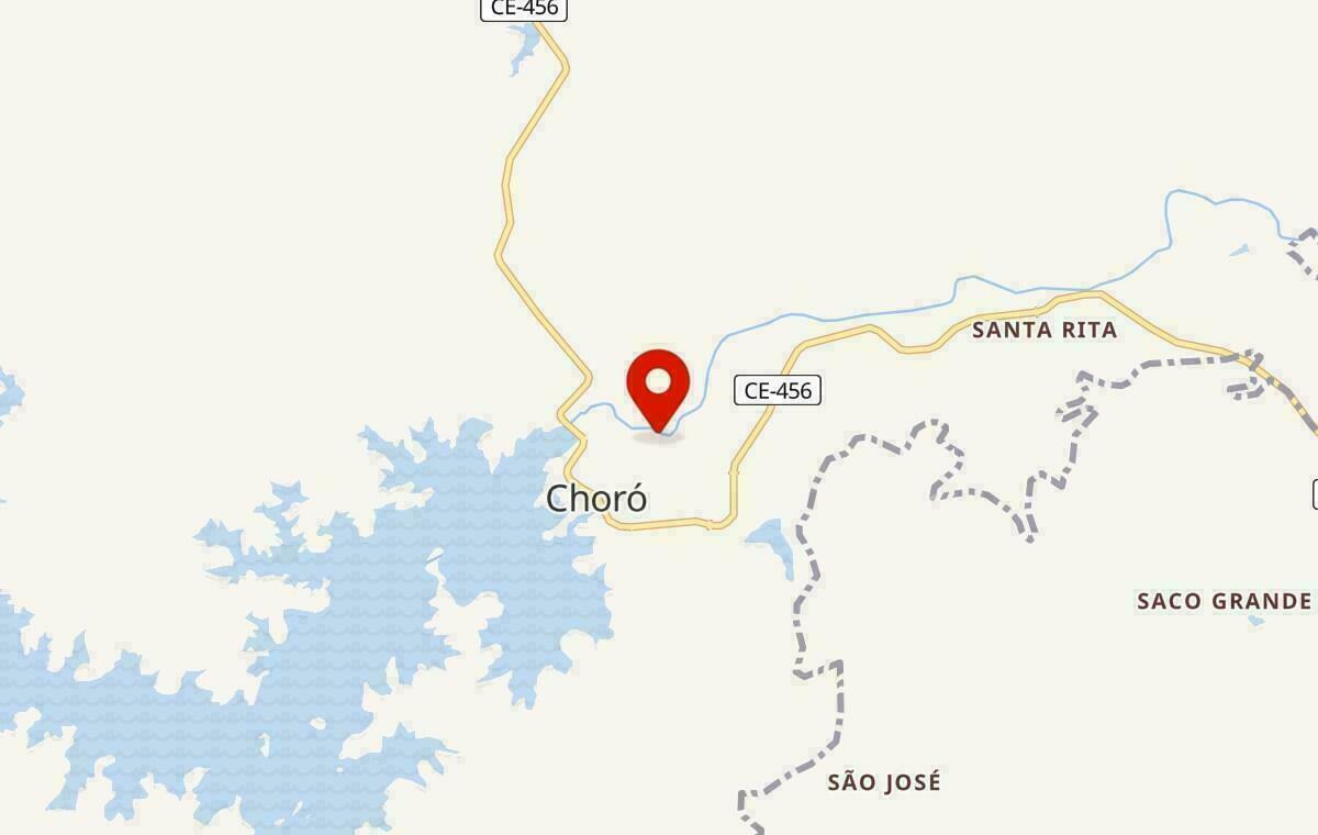 Mapa de Choró no Ceará