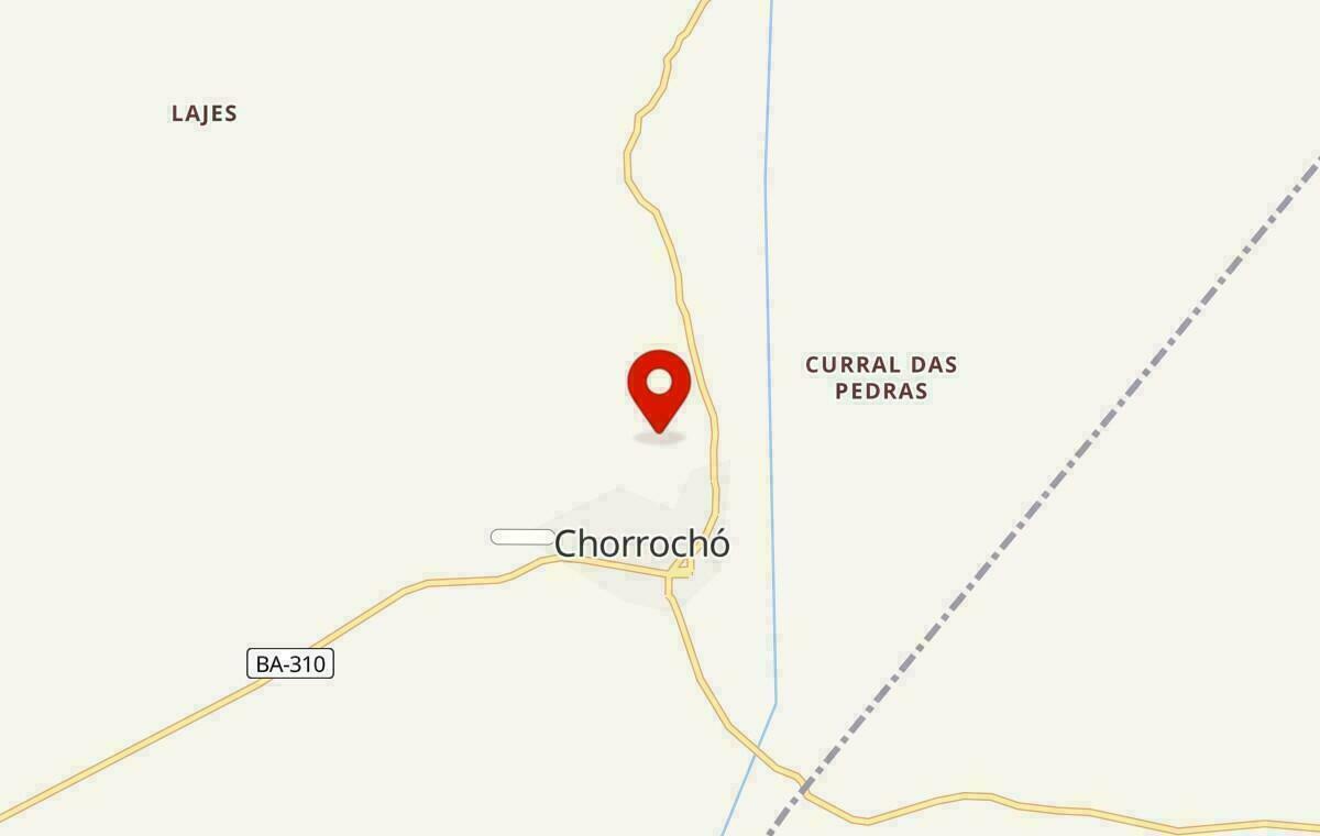 Mapa de Chorrochó na Bahia