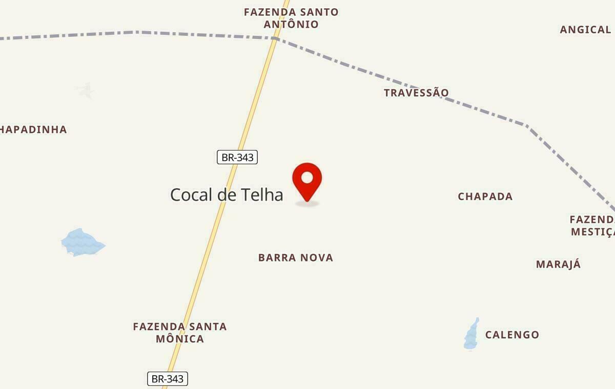 Mapa de Cocal de Telha no Piauí