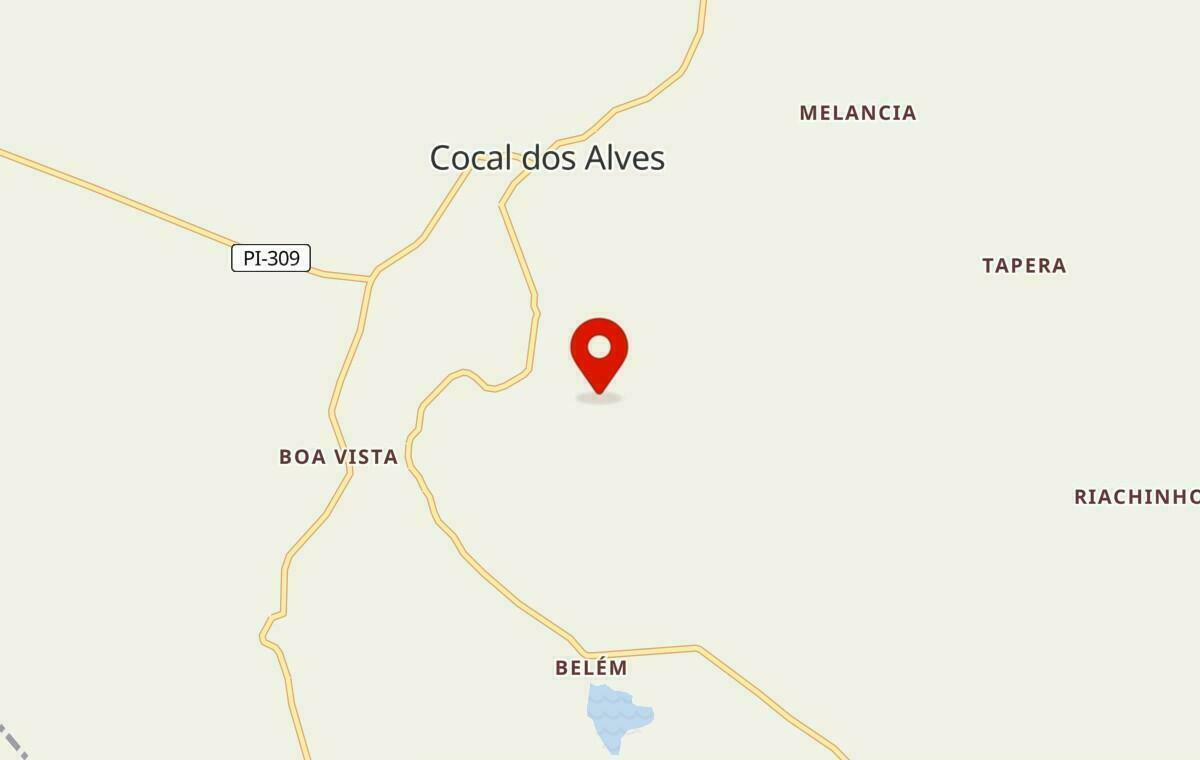 Mapa de Cocal dos Alves no Piauí