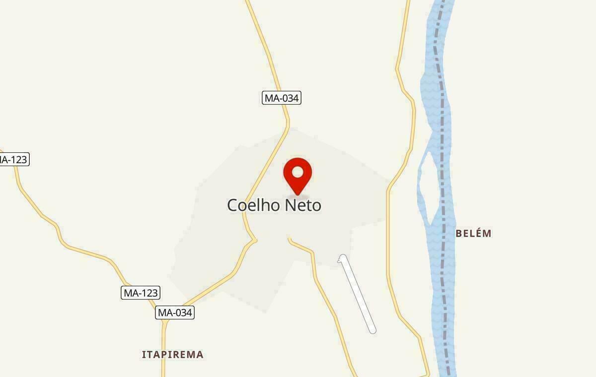 Mapa de Coelho Neto no Maranhão