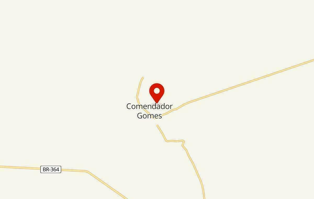 Mapa de Comendador Gomes em Minas Gerais