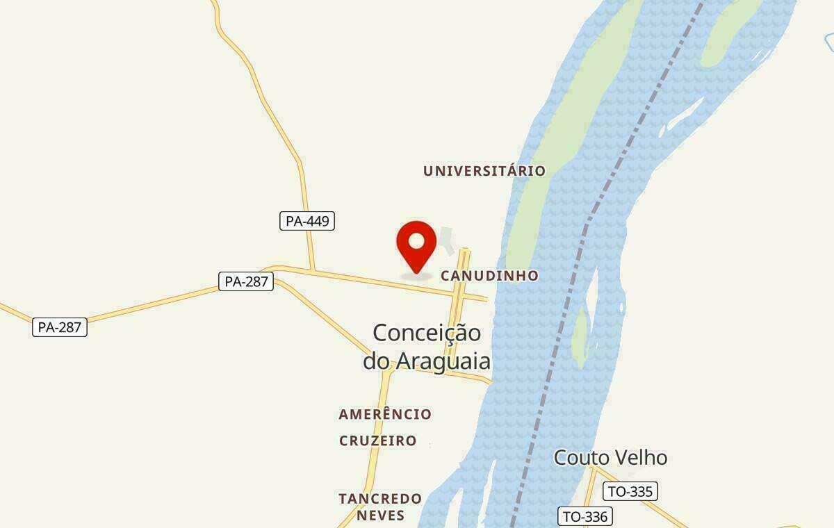 Mapa de Conceição do Araguaia no Pará