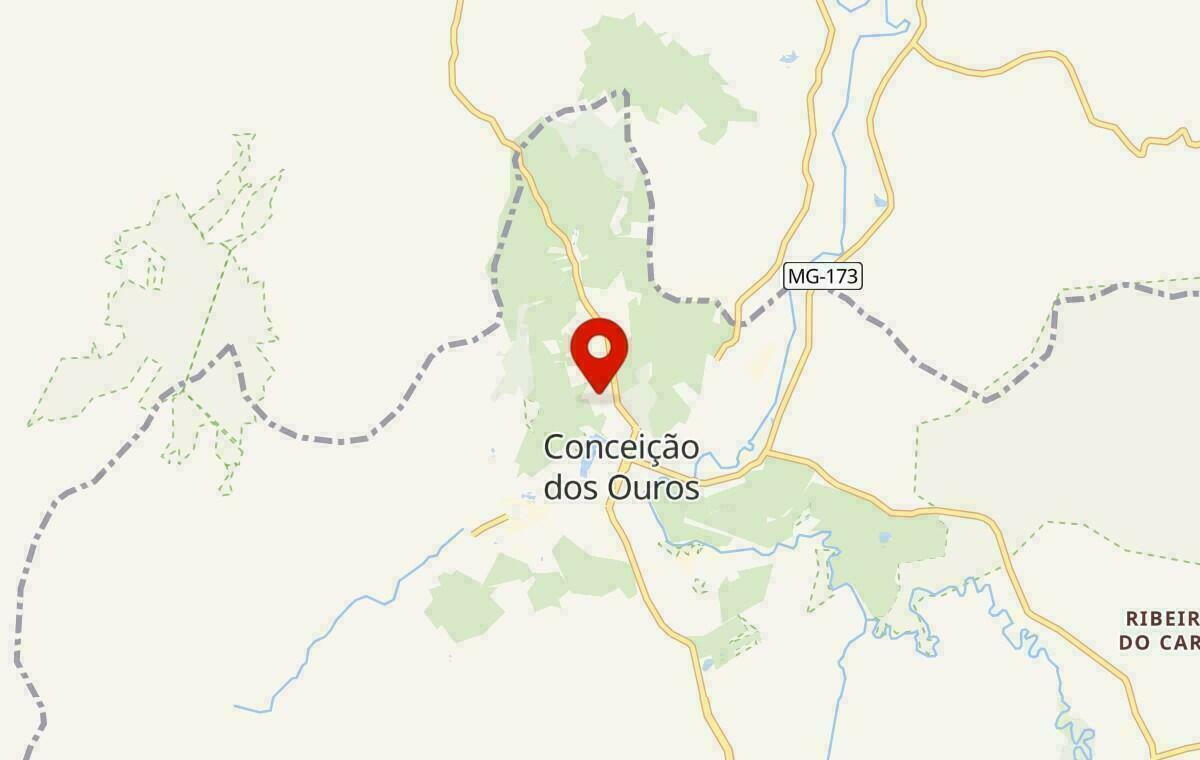 Mapa de Conceição dos Ouros em Minas Gerais