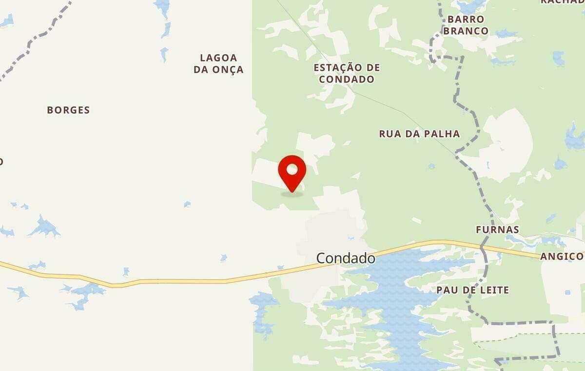 Mapa de Condado na Paraíba