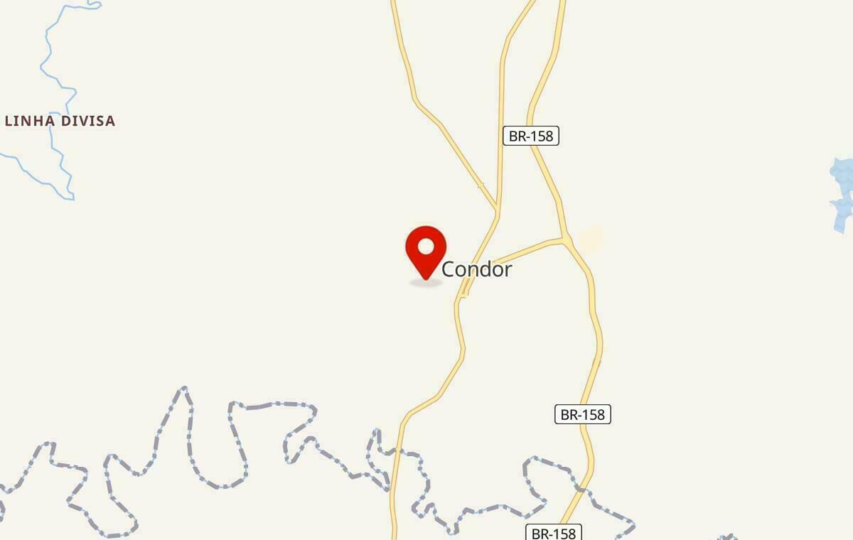 Mapa de Condor no Rio Grande do Sul