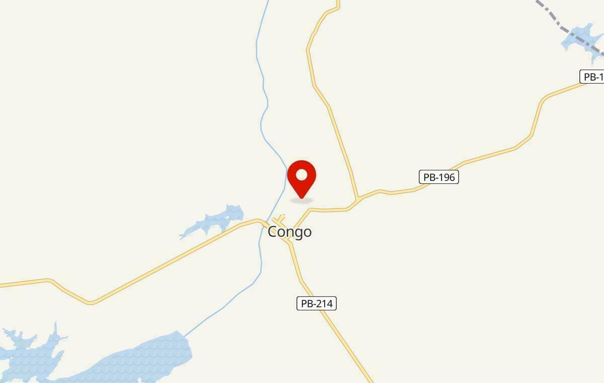 Mapa de Congo na Paraíba