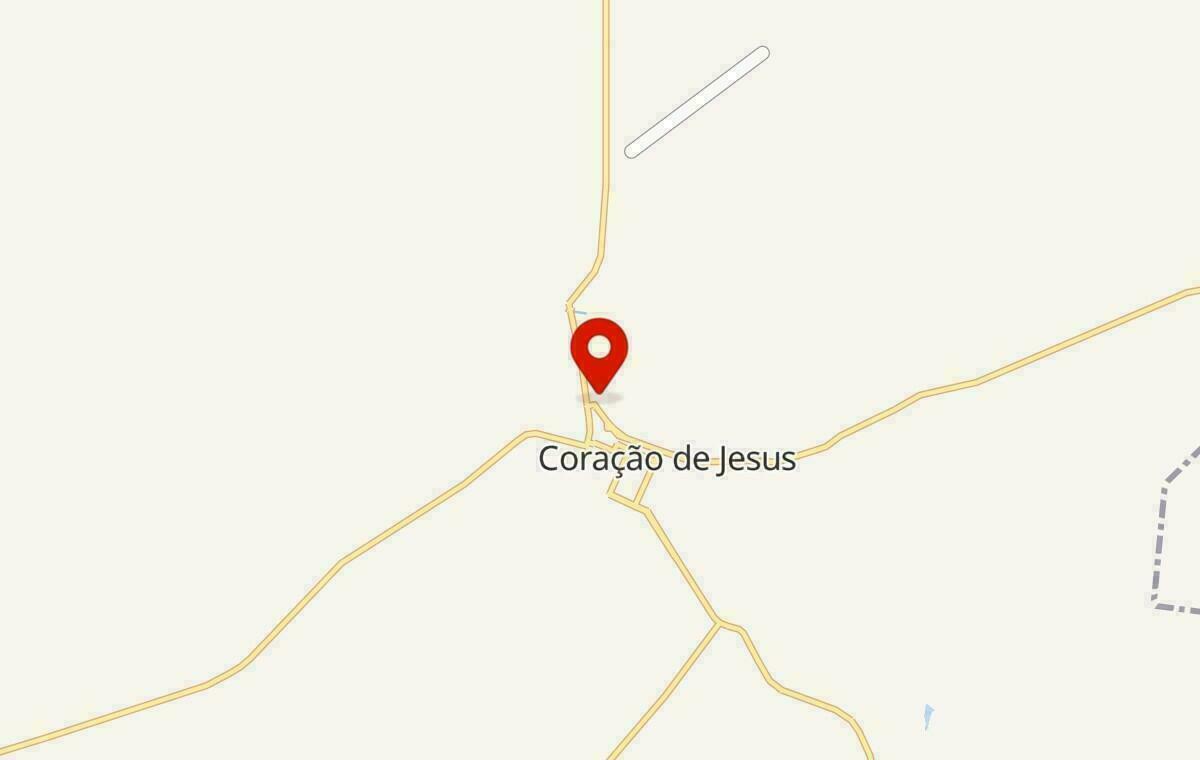 Mapa de Coração de Jesus em Minas Gerais