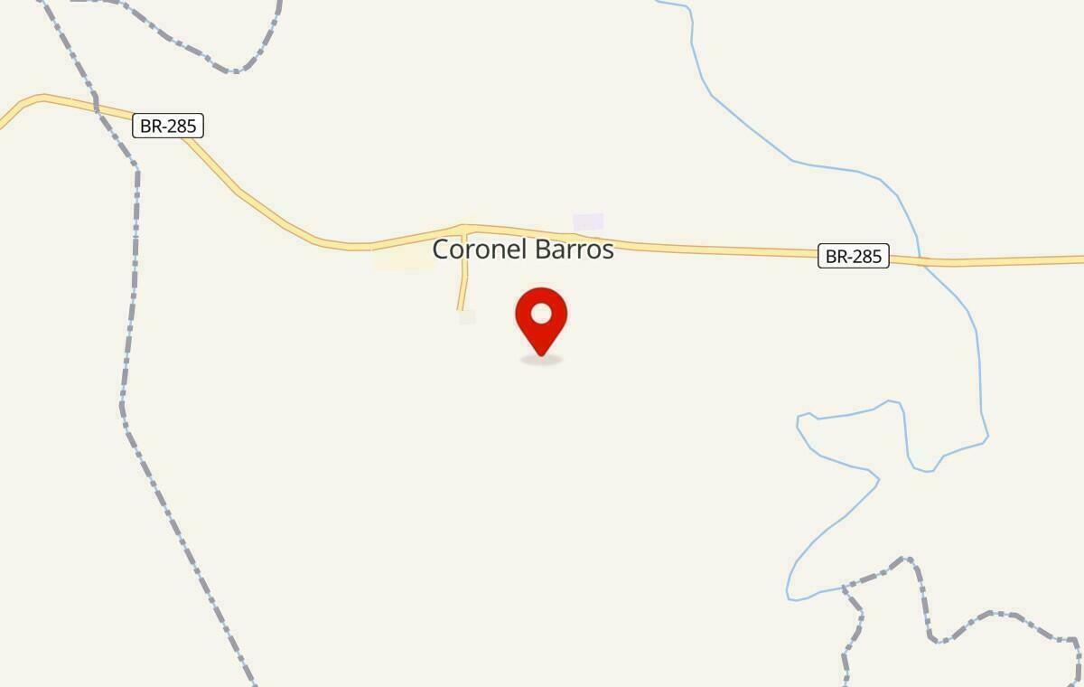 Mapa de Coronel Barros no Rio Grande do Sul