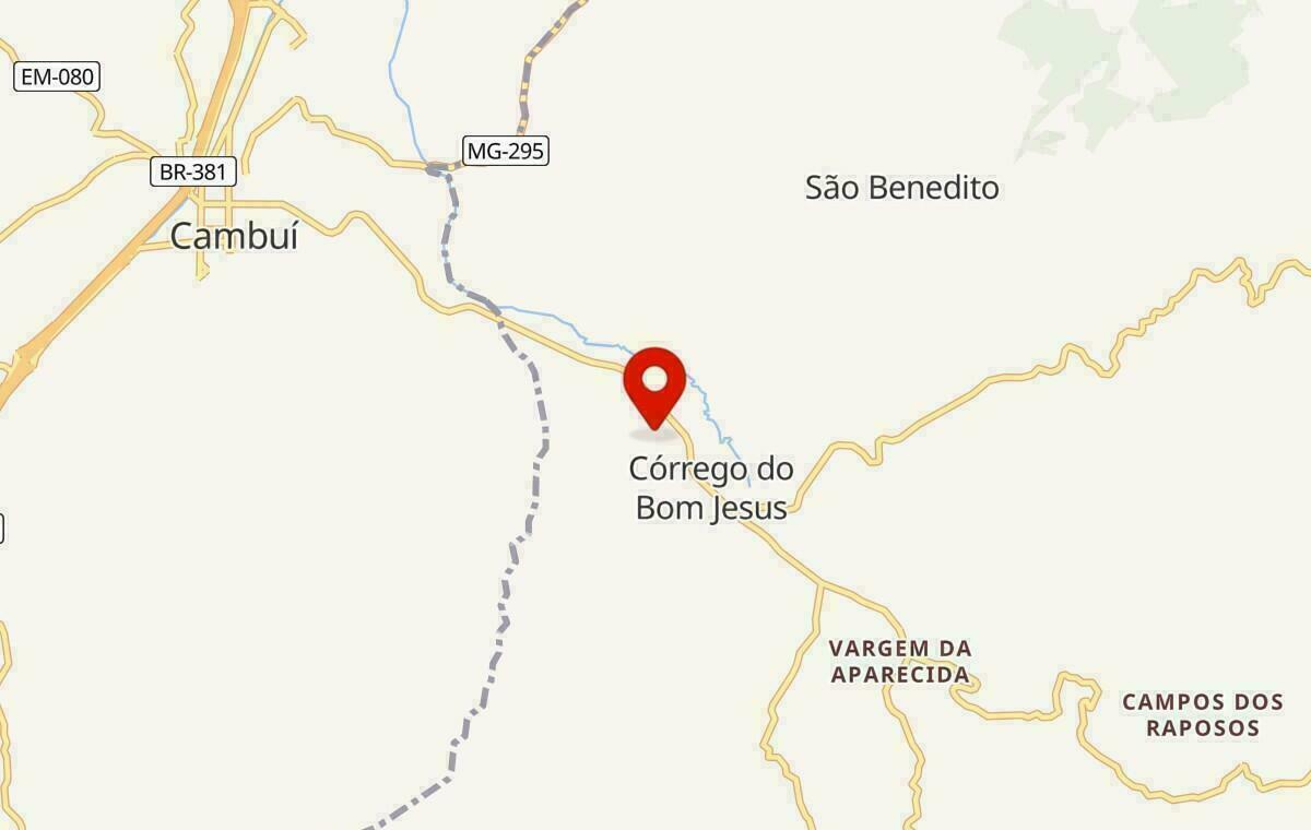 Mapa de Córrego do Bom Jesus em Minas Gerais