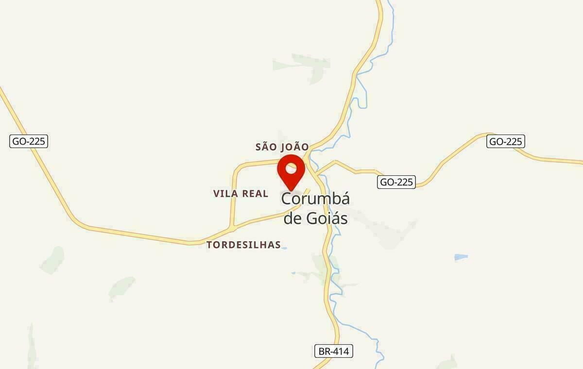 Mapa de Corumbá de Goiás em Goiás