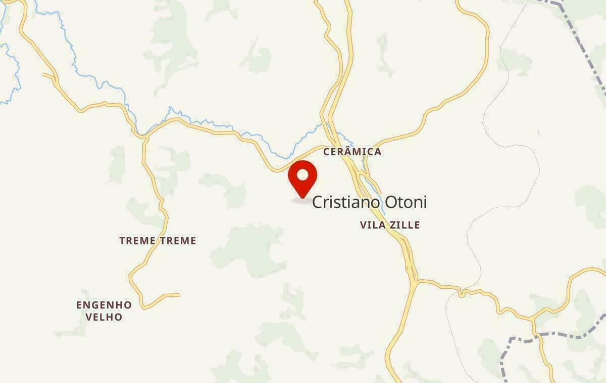Mapa de Cristiano Otoni em Minas Gerais