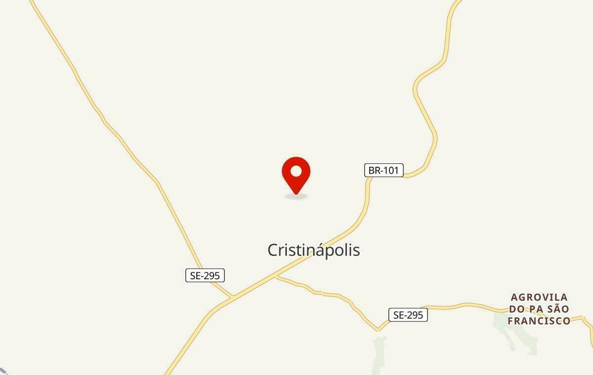 Mapa de Cristinápolis em Sergipe