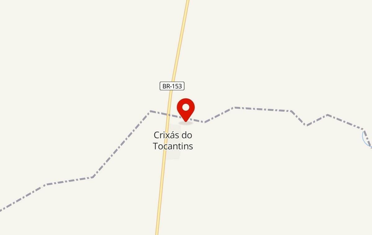Mapa de Crixás do Tocantins no Tocantins