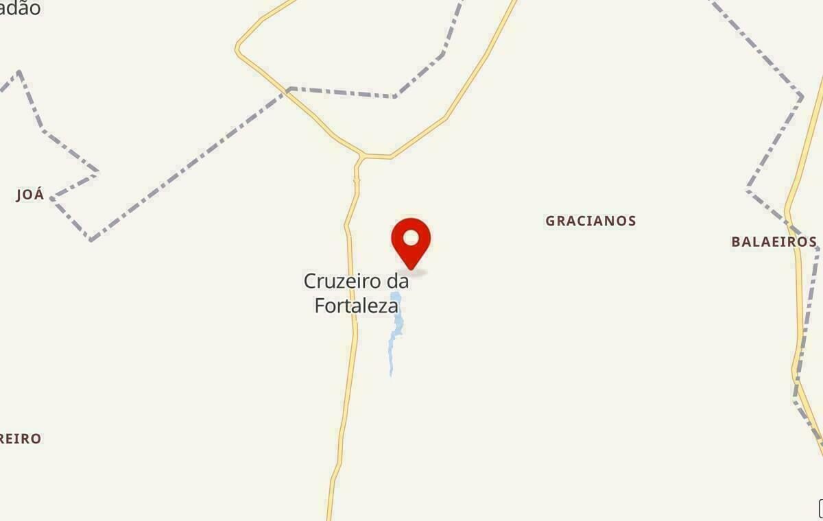 Mapa de Cruzeiro da Fortaleza em Minas Gerais