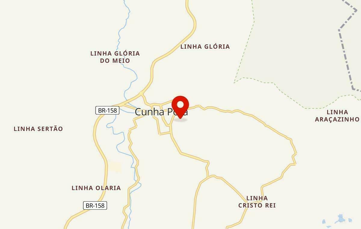 Mapa de Cunha Porã em Santa Catarina