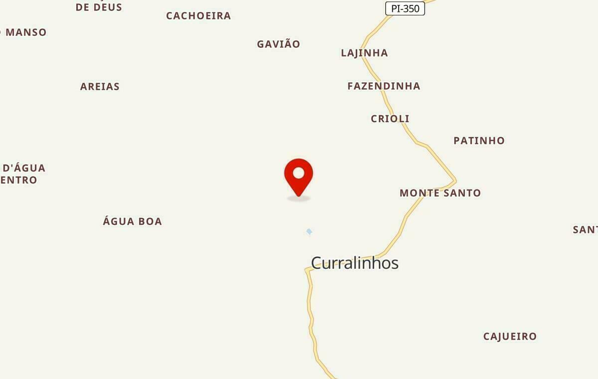 Mapa de Curralinhos no Piauí