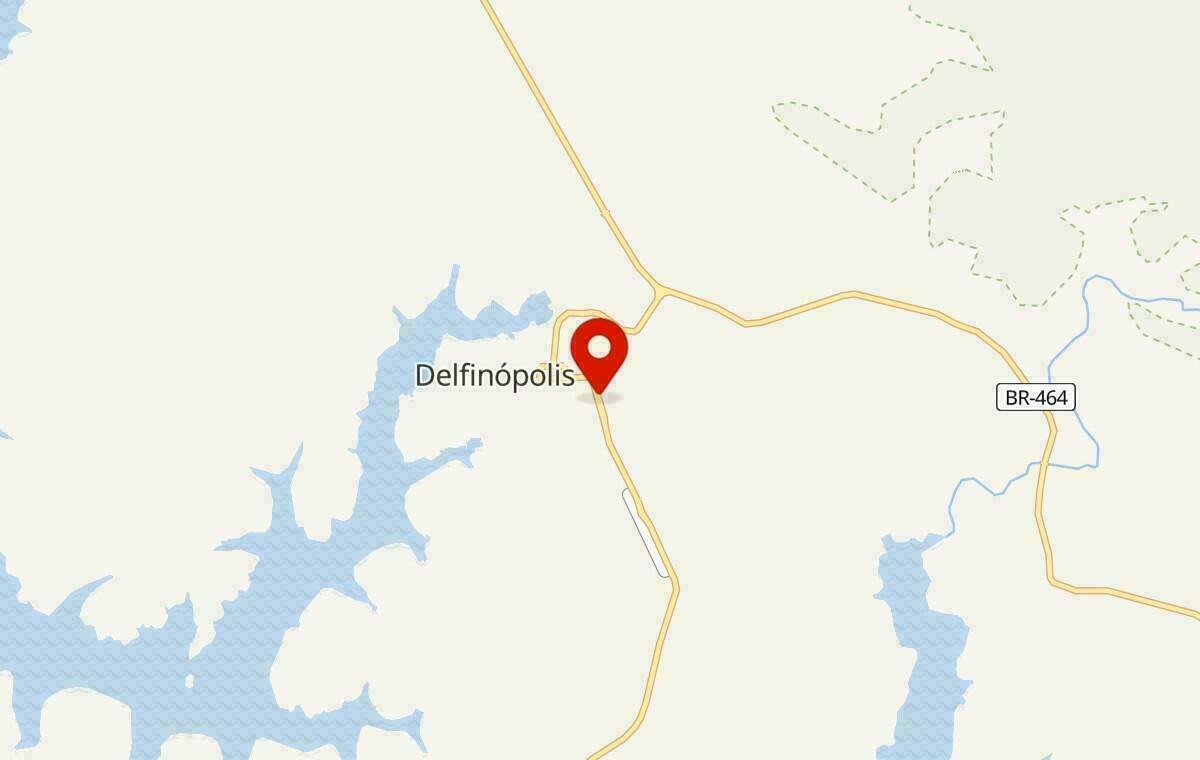 Mapa de Delfinópolis em Minas Gerais