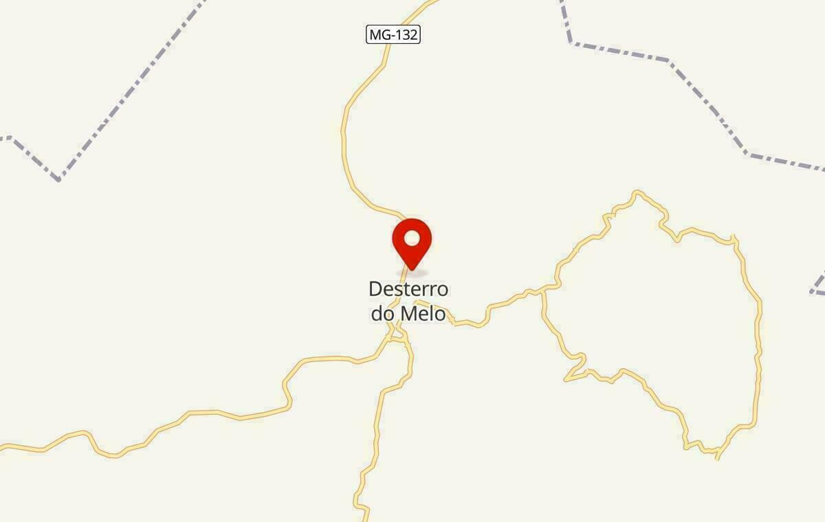 Mapa de Desterro do Melo em Minas Gerais