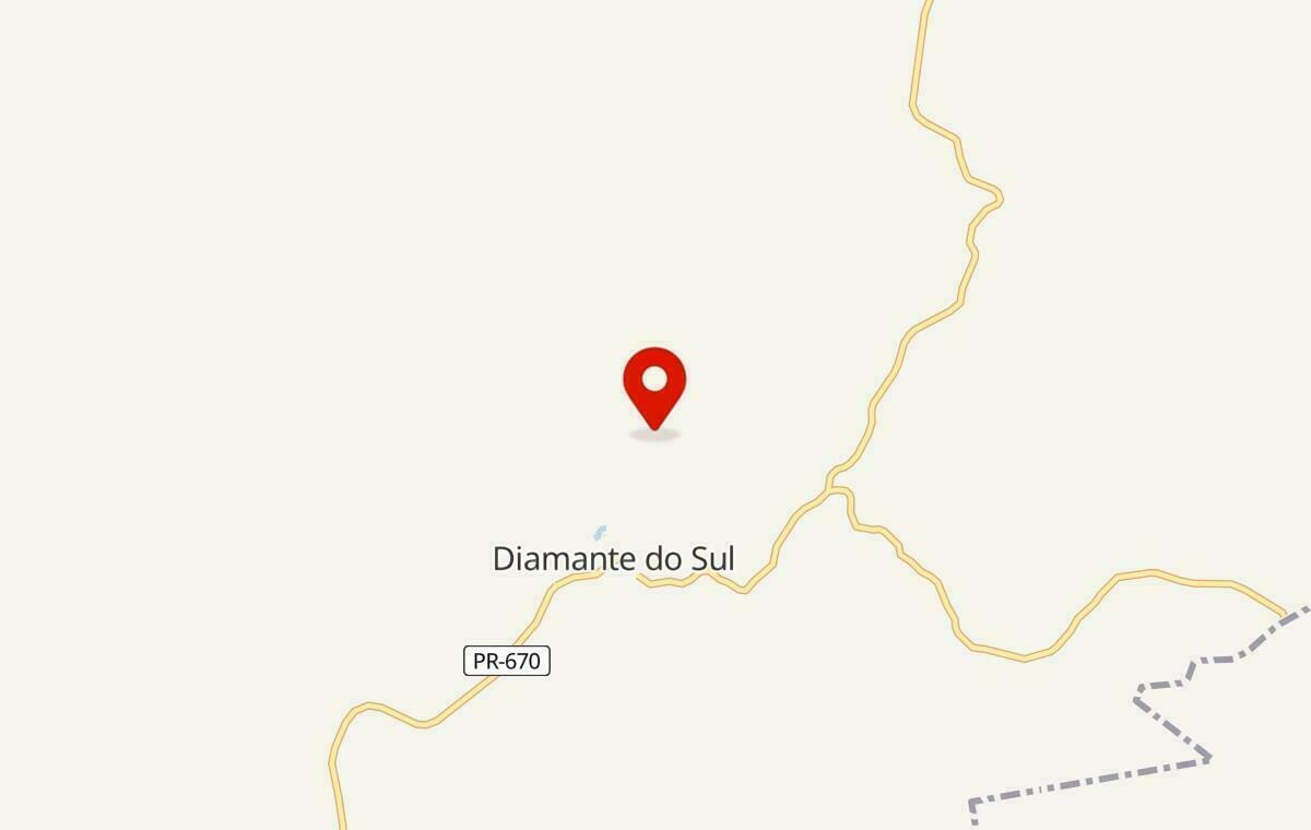 Mapa de Diamante do Sul no Paraná