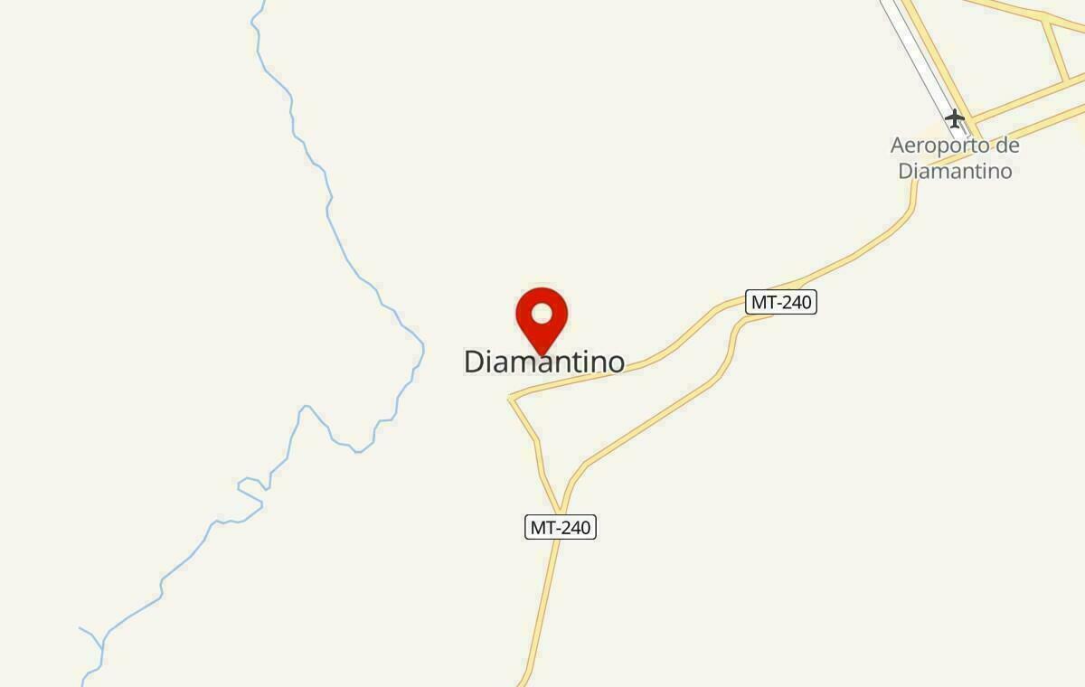 Mapa de Diamantino no Mato Grosso