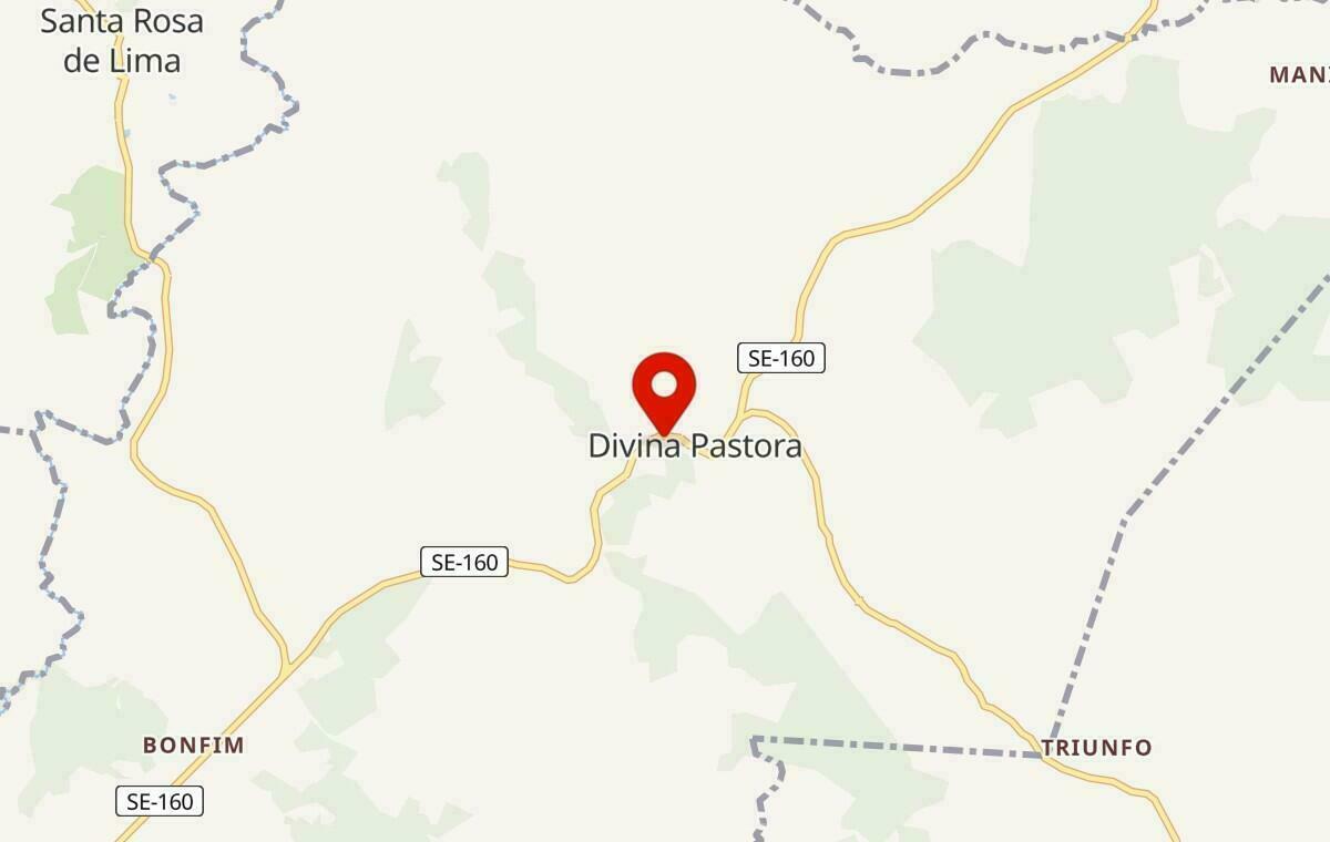 Mapa de Divina Pastora em Sergipe