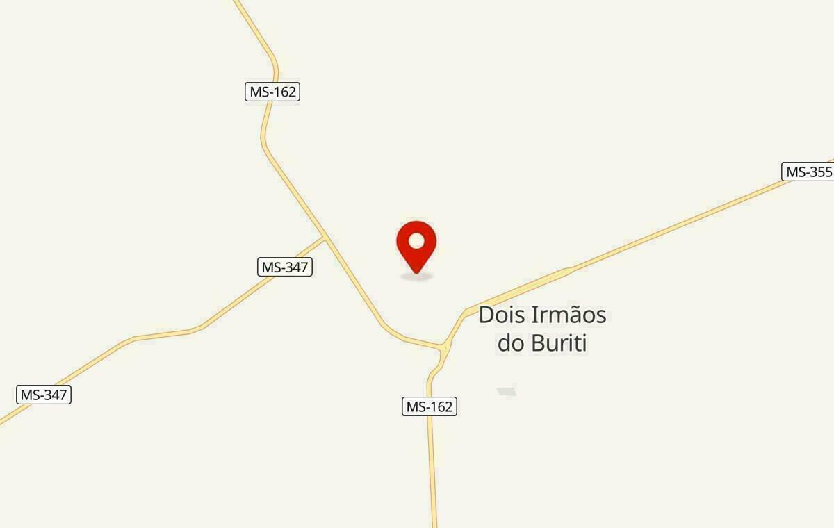 Mapa de Dois Irmãos do Buriti no Mato Grosso do Sul
